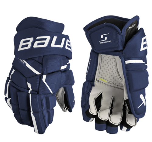 Rękawice hokejowe BAUER Supreme MACH Senior - granatowe