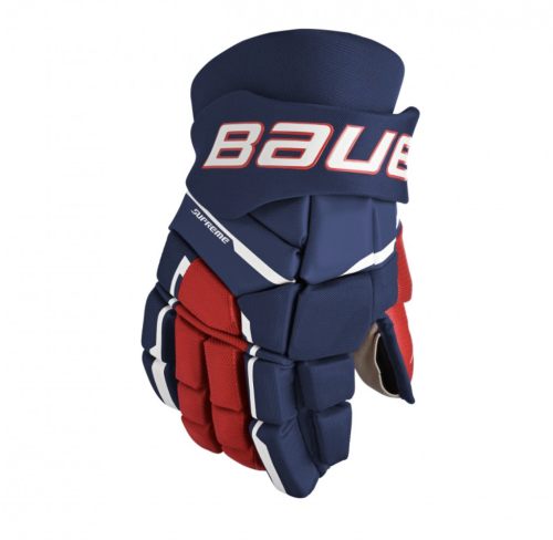 Rękawice hokejowe Bauer Supreme M3 Intermediate - granatowo/czerwone