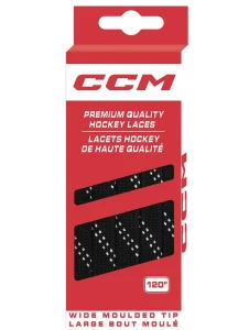 CCM Hockey 274cm non-waxed hockey laces - black