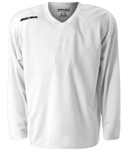 Koszulka hokejowa treningowa Bauer - biała - Senior