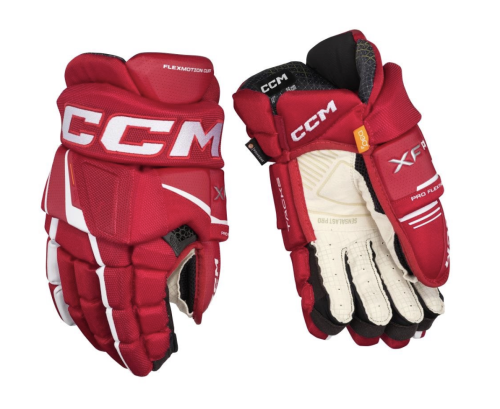 Rękawice hokejowe CCM Tacks XF Pro Senior - Czerwono/Białe