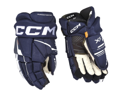 Rękawice hokejowe CCM Tacks XF Senior - Granatowo/Białe