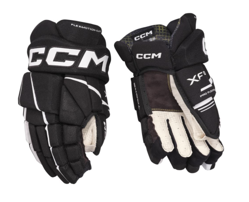 Rękawice hokejowe CCM Tacks XF80 Junior - Czarno/Białe