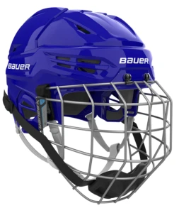 Kask hokejowy Bauer Re-akt 55 Combo - niebieski