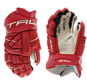 Rękawice hokejowe True Catalyst 7X3 Senior - czerwone