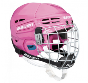 Kask hokejowy combo Bauer Prodigy Youth - różowy