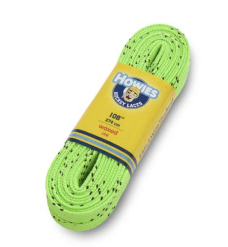 Sznurówki Hokejowe Woskowane Howies - zielony neon