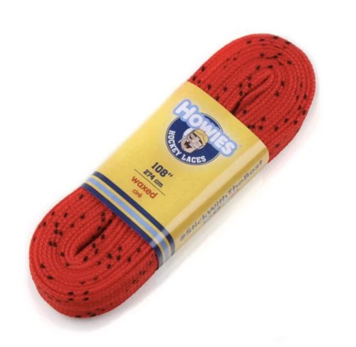 Howies Hockey Waxed Laces - red