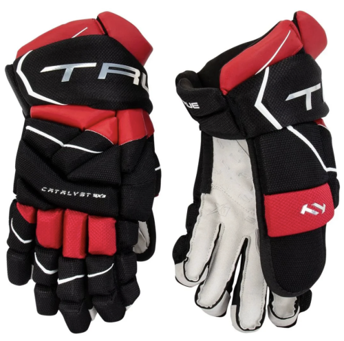 Rękawice hokejowe True Catalyst 9X3 Senior - czarno/czerwone