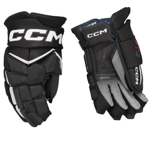 Rękawice hokejowe CCM JetSpeed FT8 - czarno/białe - Senior