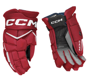 Rękawice hokejowe CCM JetSpeed FT8 - czerwono/białe - Senior