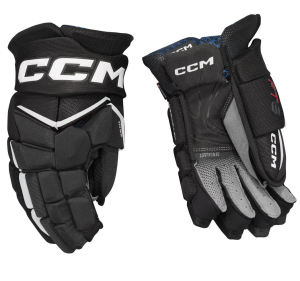 Rękawice hokejowe CCM JetSpeed FT8 - czarno/białe - Junior