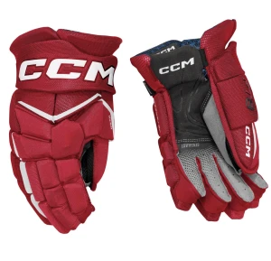 Rękawice hokejowe CCM JetSpeed FT8 - czerwono/białe - Junior