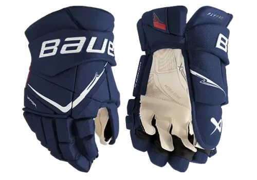 Rękawice hokejowe BAUER Vapor Flypro - Senior - granatowo/białe