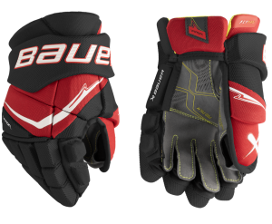 Rękawice hokejowe BAUER Vapor Flypro - Junior - czarno/czerwono/białe