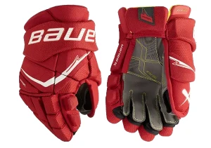 Rękawice hokejowe BAUER Vapor Flypro - Junior - czerwono/białe