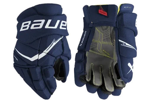 Rękawice hokejowe BAUER Vapor Flypro - Junior - granatowo/białe