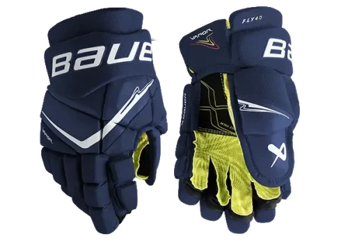 Rękawice hokejowe BAUER Vapor Fly40 - Junior - granatowo/białe