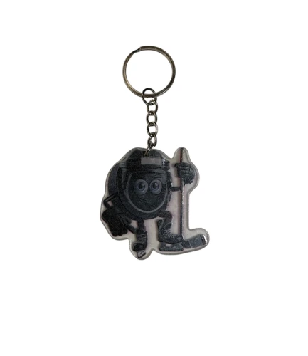 Acrylic keychain hockey player