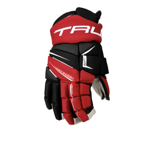 Rękawice hokejowe True Catalyst 9X5 - czarno/czerwone - Senior