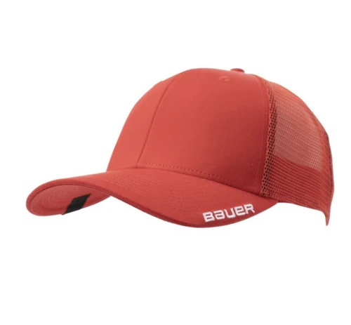 Cap Bauer Team Mesh Senior - red