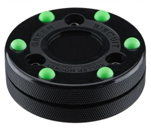 Green Biscuit Roller Hockey puck