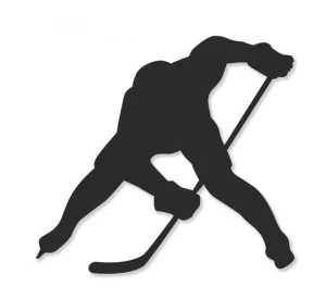 Hockey player car sticker