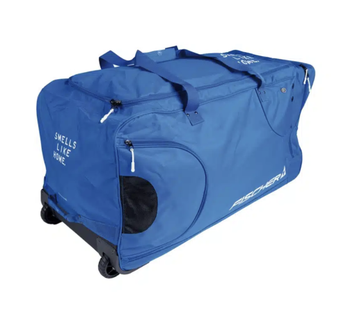 Torba hokejowa na kółkach FISCHER Player Bag S25 - niebieska - Junior