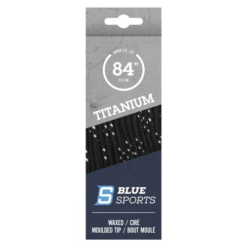 Sznurówki woskowane BLUE SPORTS Titanium Pro Laces - czarne