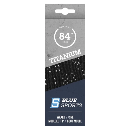 Hockey Laces BLUE SPORTS Titanium Pro Laces - black