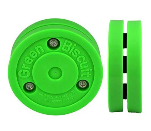 Green Biscuit Hockey Puck