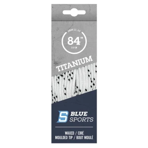 Hockey Laces BLUE SPORTS Titanium Pro Laces - white